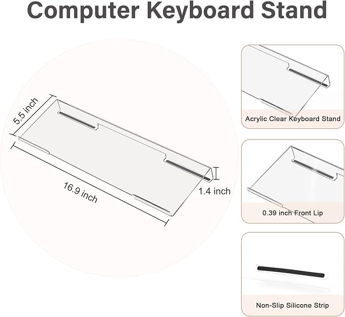 MOSISO Keyboard Stand&Wrist Rest Support for Keyboard &Mouse Pad Set - Image 3