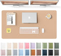 YSAGi Leather Desk Protector, Office Mat, Large Mouse Mat, Non-Slip PU Leather Blotter, Laptop Desk Mat, Waterproof Writing Pad for Office and Home (Latte, 47.2" x 23.21") by YSAGi