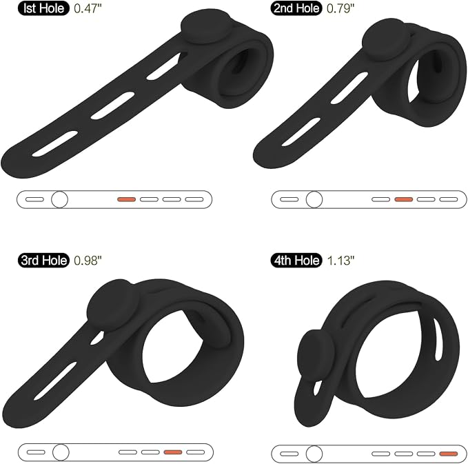 Donruby 24Pcs Silicone Cable Ties, Reusable Cord Organizer Straps, 2 Colors - Image 3