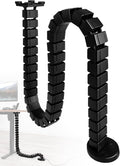 Under Desk Cable Management Spine, Magnetic Wire Organizer Black by Unknown
