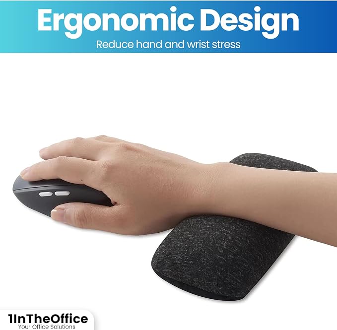 1InTheOffice Mouse Wrist Rest, Beaded Wrist Support Pad Ergobeads, Black (Pack of 2) - Image 6