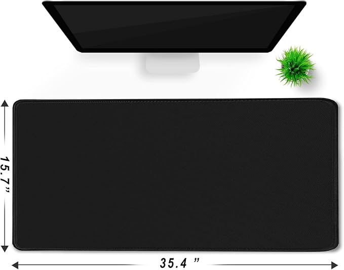 Gaming Mouse Pad,Large Waterproof Extra Large Mouse Pads with Stitched Edge | Big Mouse Pad, XXXL Waterproof Non-Slip Black Computer Mousepad Desk Mat for Gamer, Office & Home, Black - Image 6