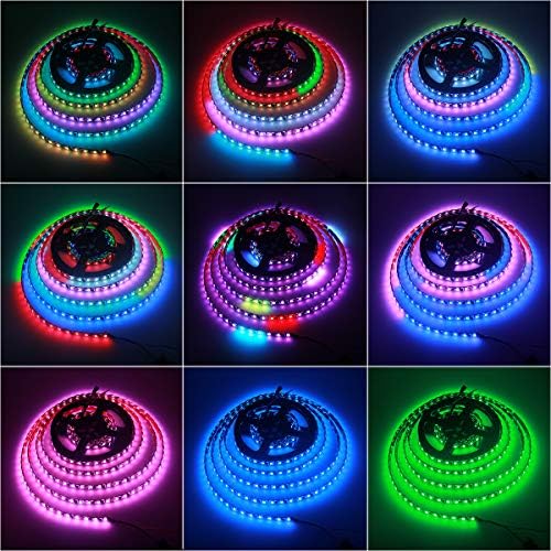 ALITOVE WS2811 RGB-IC Addressable LED Light Strip 16.4ft 300LEDs 12V LED Strip Lights Dream Color Programmable LED Pixel Rope Light Waterproof IP65 with 3M VHB Adhesive Back(No Adapter & Controller) - Image 6