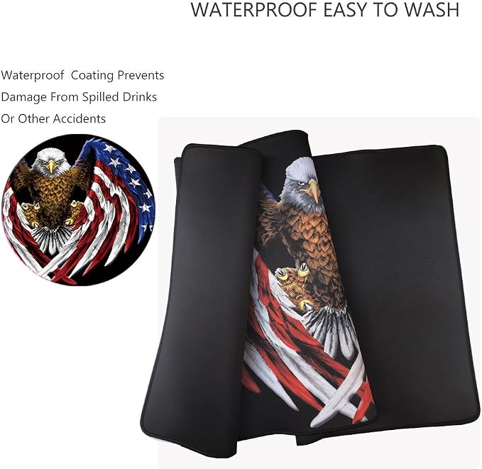 XXL Professional Large Mouse Pad & Computer Game Mouse Mat (35.4x15.7x0.1IN, US Eagle) - Image 3