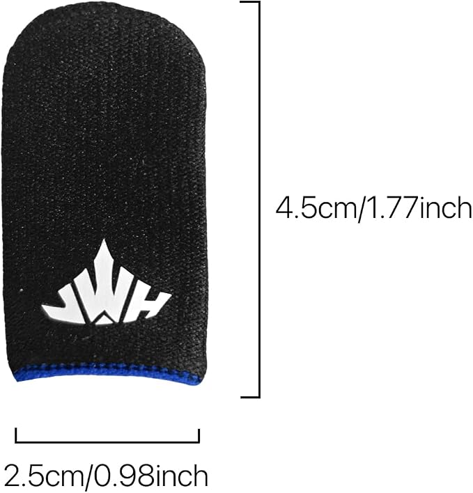 16 Pack Mobile Phone Gaming Thumb Sleeve,with Storage Box,JWH Finger Cots for PUBG Mobile Gaming Glove,Blue Edge,Anti-Skid,Extremely Thin,Dedales Gamer profesionales guantes para - Image 9
