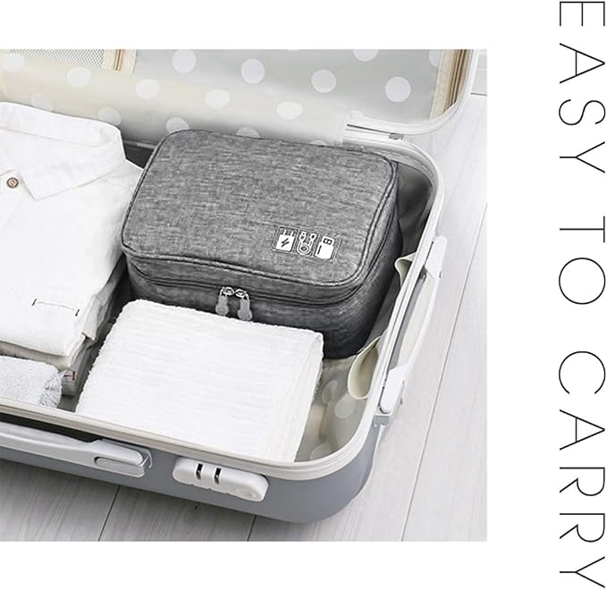 OrgaWise Electronics Organizer, Electronic Accessories Bag Travel Cable Organizer Three-Layer for iPad Mini, Kindle, Hard Drives, Cables, Chargers - Image 4