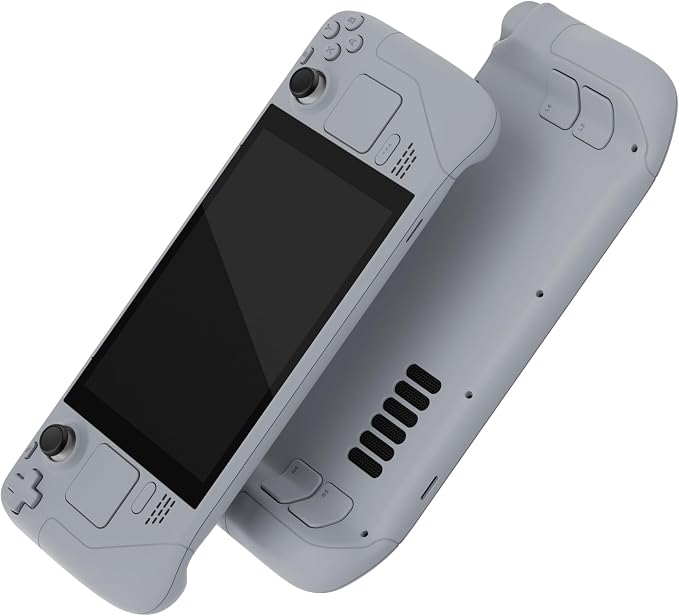 eXtremeRate DIY Full Set Shell with Buttons for Steam Deck LCD, Custom Faceplate Back Plate Replacement Shell for Steam Deck LCD - New Hope Gray [Console NOT Included] by eXtremeRate