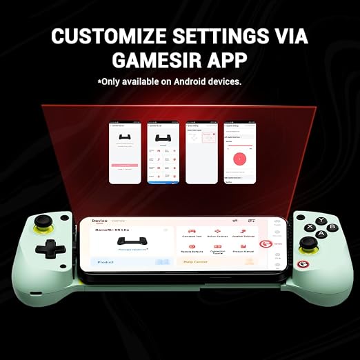 GameSir X5 Lite Mobile Gaming Controller for Android, iPhone 15/iPhone 16 Series, iPad Mini 7(USB-C), Type-C Phone Controller with Hall Effect Sticks, Turbo Function for Call Of Duty, Genshin Impact, Minecraft, Plug and Play Gamepad(Wasabi) - Image 6