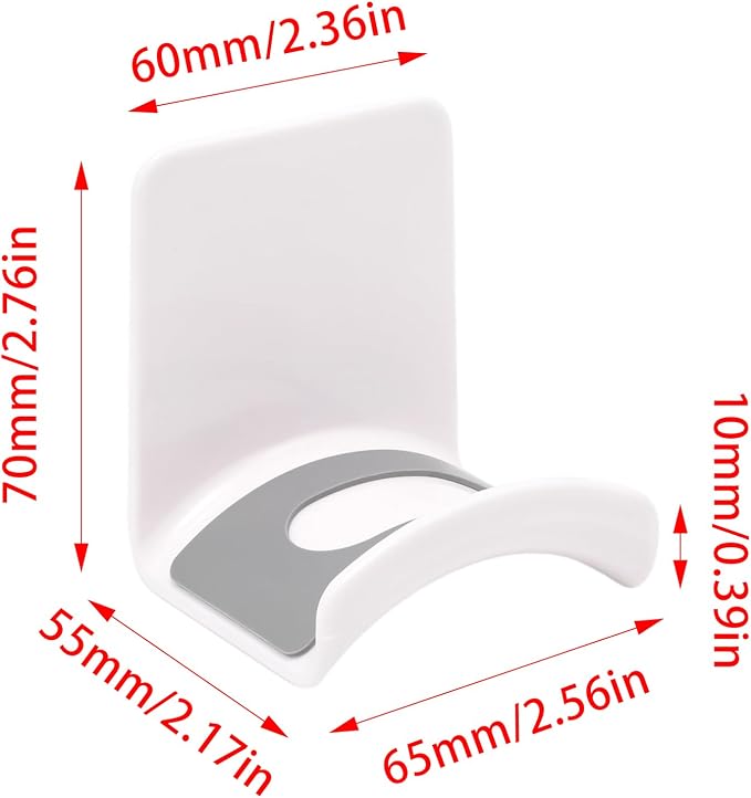 White Headphone Stand Hanger, Table Wall Mount Headset Holder Hook - Image 2