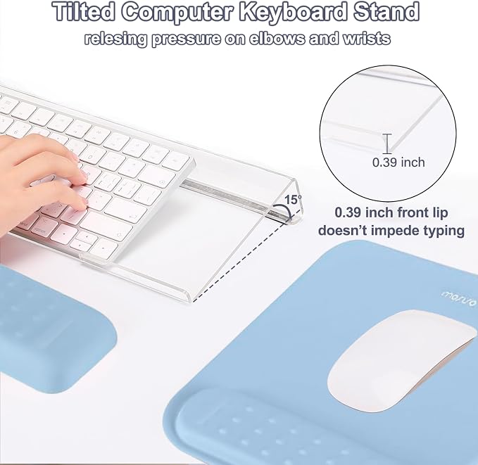 MOSISO Keyboard Stand&Wrist Rest Support for Keyboard &Mouse Pad Set - Image 4