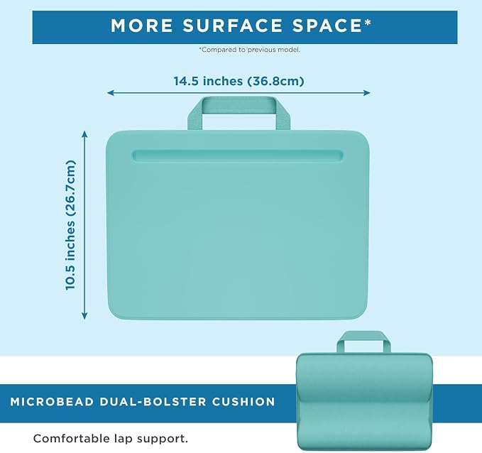 LAPGEAR Compact Lap Desk – Aqua Sky, Fits 14" Laptops - Image 5