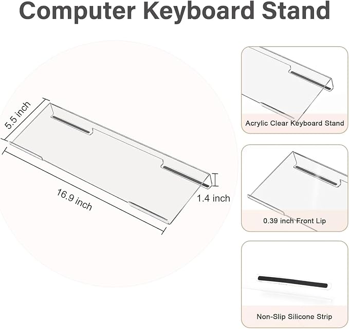 MOSISO Keyboard Stand&Wrist Rest Support for Keyboard &Mouse Pad Set - Image 3