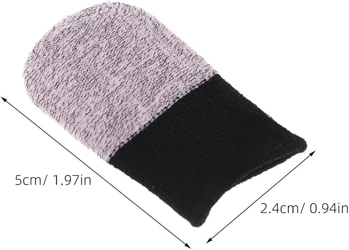 Alipis 100pcs Gaming Finger Sleeves for Touchscreens with Advanced Sweat Absorber and Lightweight Polyester Material, Anti-Slip Design for Intensive Sessions, Comfortable Black and Pink - Image 2