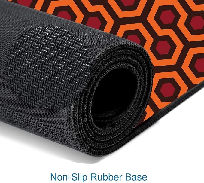 Gaming Mouse Pad, XXL Extended Computer Keyboard Long Mouse Mat, Large Desk Pad for Office Laptop, Non-Slip Rubber Base with Stitched Edge Mousepad, 31.5X11.8 inch Overlook Hotel Pattern - Image 4