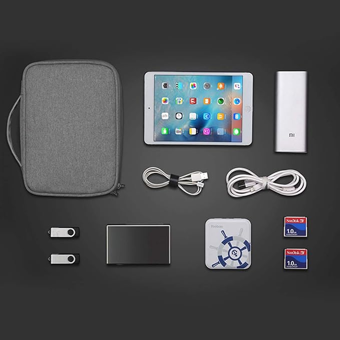 OrgaWise Electronics Organizer, Electronic Accessories Bag Travel Cable Organizer Three-Layer for iPad Mini, Kindle, Hard Drives, Cables, Chargers - Image 5
