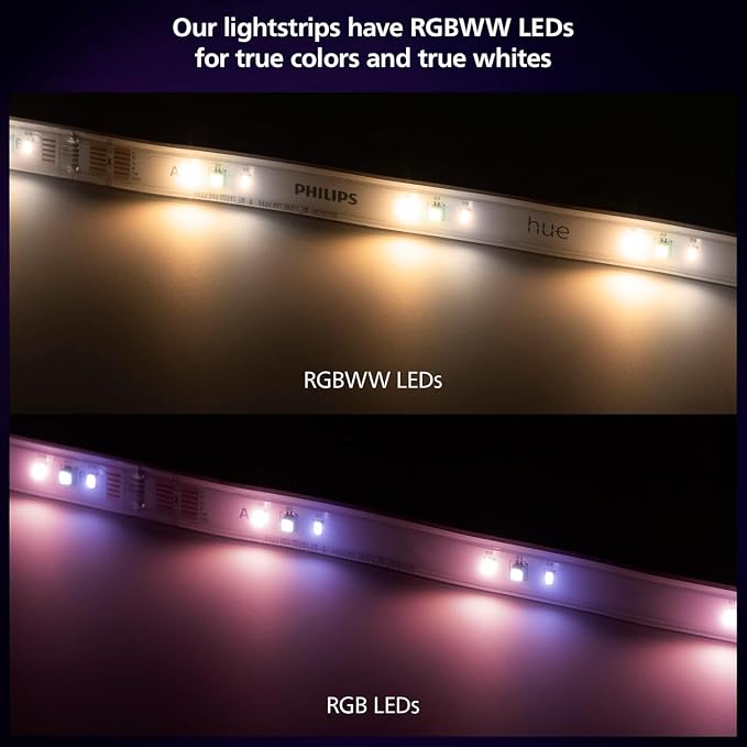 Philips Hue Indoor 33 Ft Smart LED Solo lightstrip Base Kit - 1 Pack - Control with Hue App - Compatible with Alexa, Google Assistant and Apple HomeKit - Image 4