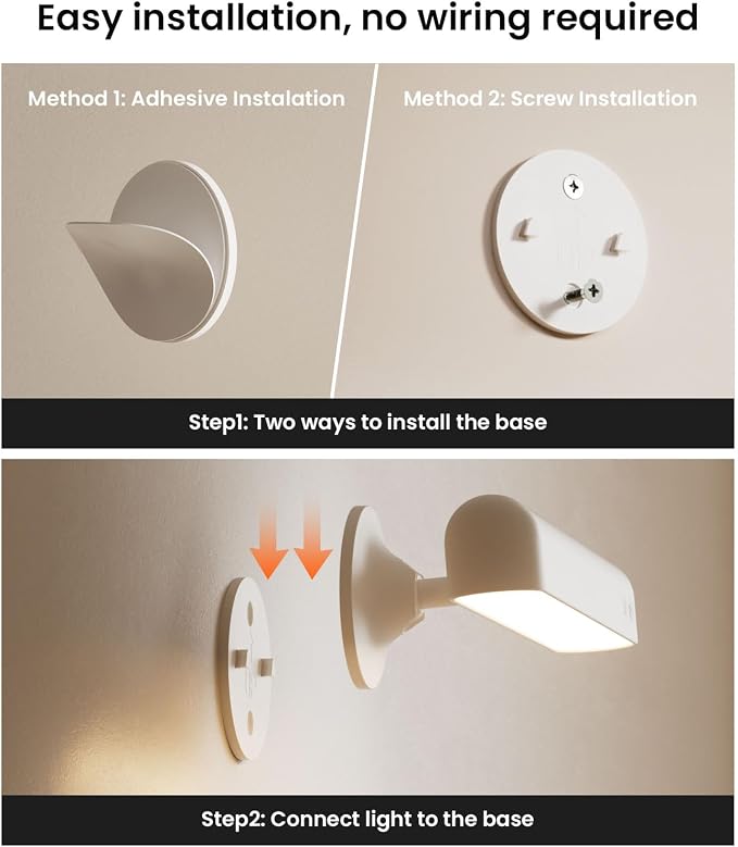 Rechargeable Battery Operated Wall Sconces 7500mAh, Wall Lights for Bedroom - Image 7
