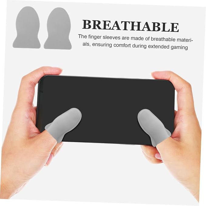 jojofuny 10pcs Gaming Finger Sleeves Breathable Thumbs Finger Gloves for Mobile Games Enhance Precision and Sensitivity for Racing and Fighting Games Comfortable Fit for Extended Play - Image 3