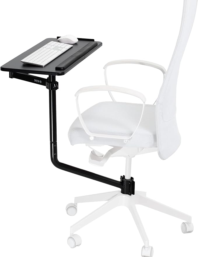 VIVO Office Chair Mounted 26 x 12 Inch Keyboard and Mouse Tray, Ergonomic Tilt, Full Motion 360 Degree Rotation, Black, MOUNT-KB08C by Unknown