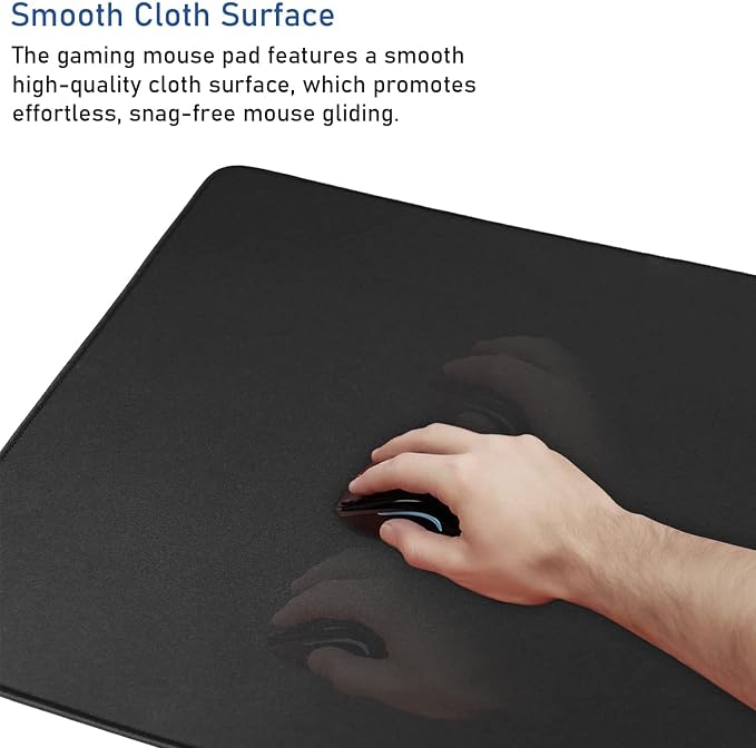 Large Extended Gaming Mouse Pad with Stitched Edges (31.5X15.7In) Mousepad | Mouse Pad, Non-Slip Natural Rubber Base,Waterproof Computer Keyboard Pad Mat for Esports Pros/Gamer/Desktop/Office/Home - Image 3