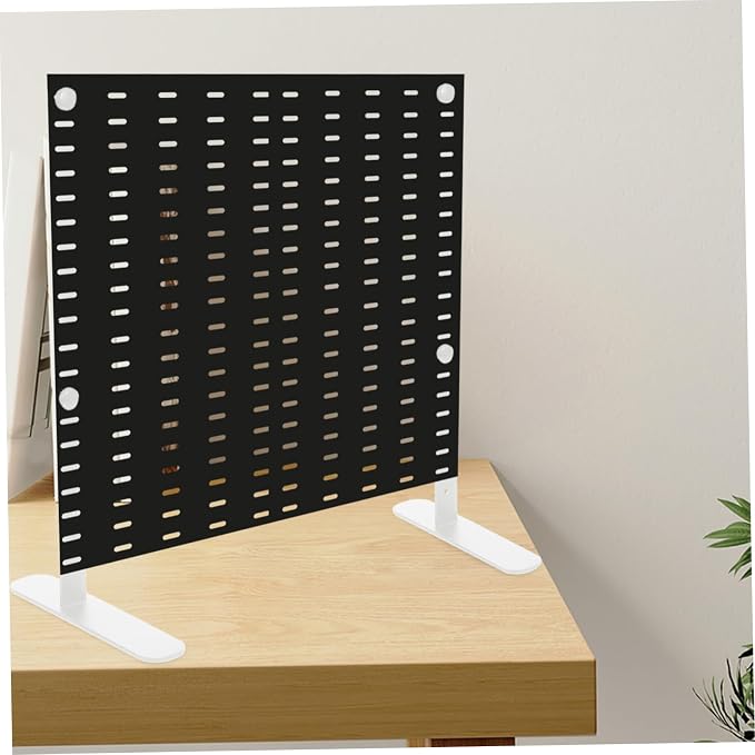 Veemoon 2pcs Adjustable Pegboard Desk Stand Desktop Riser Laptop Stand Height Adjustable Office Gaming Desk Organizer Tabletop Display - Image 5