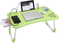 Slendor Bed Desk for Laptop and Writing with Storage, Cup Holder, Light by Slendor