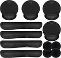 VAGAU Ergonomic Premium Memory Foam Keyboard and Mouse Wrist Rest Pads Set | Non-slip Rubber Base,Mouse Pad with Wrist Rest for Comfortable Typing &Wrist Pain Relief by VAGAU
