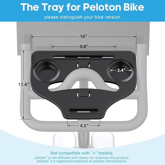Desk Attachment for Peloton Bike (NOT Bike+) Tray Holder for Phone, Cup, Tablet, Ergonomic Platform Tray Accessories for Peloton Spin Bikes - Image 5