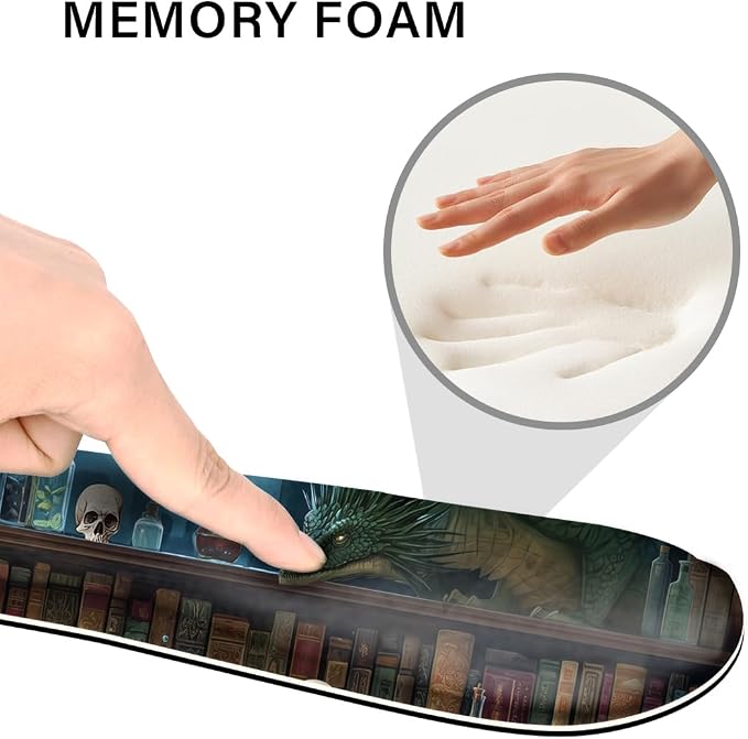 Desk Pad and Keyboard Wrist Rest, Large Mouse Pad + Keyboard Pad+Mouse Wrist Support, Non-Slip Desk Mat Protector for Office, Home 31.5×11.8 Inches Gothic Skull - Image 4