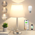 Kakanuo Touch Table Lamp for Bedroom, Small Bedside Lamp with USB C Charging Port, 3 Way Dimmable Touch Control Nightstand Lamp for Living Room, White Shade and Champagne Gold Base by KakanuoLightings