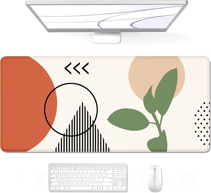Auhoahsil Large Mouse Pad, XXL Desk Pad, Extened Mousepad 31.5" x 11.8", Non-Slip Rubber Base, Stitched Edges, Superior Surface, Gaming Keyboard Mat, Waterproof Desk Pad, Abstract Sunset by Auhoahsil