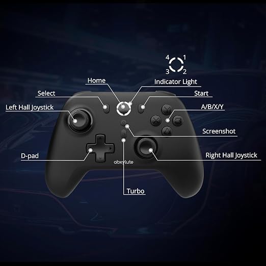 abxylute C6 Wireless PC Controller, Bluetooth Game Controller -1000Hz Polling Rate- Hall Effect Joystick for Windows PC, Switch 1&2, Steam Deck, Android TV/Mobile, iOS, MAC &Tesla Vibration Turbo Lightweight - Image 9