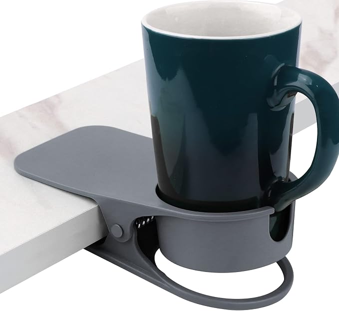 1PCS Clip on Drink Holder for Beach Chair, Desk Cup Holder with Groove by Kalolary