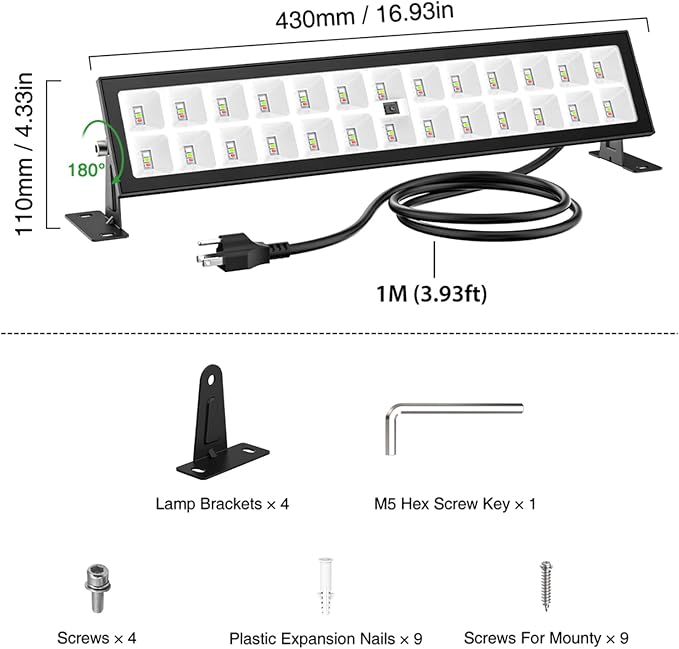 Onforu Stage Lights 2 Pack 48W LED Wall Washer Light,IP66 Waterproof Outdoor RGB Light Bar with Timing,Wash Lights with DIY Colors 44-Key Remote for Garden Wedding Party - Image 7