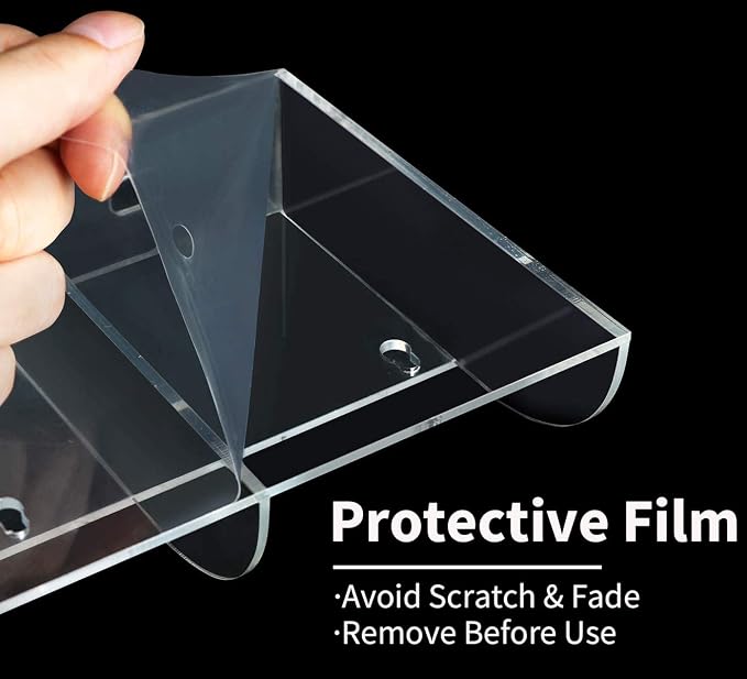 Large Acrylic 3-Slot Wall Mounted Smart Phone Charging Holder Station Clear Hanging TV Remote Controls Holder Media Organizer Wall Pansyling - Image 2
