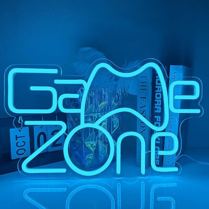 Game Zone Neon Sign,Gamer Neon Light for Game Room Decor,Gaming Neon Light Signs Gift for Teen Boys Room Decor with USB Powered by Unknown