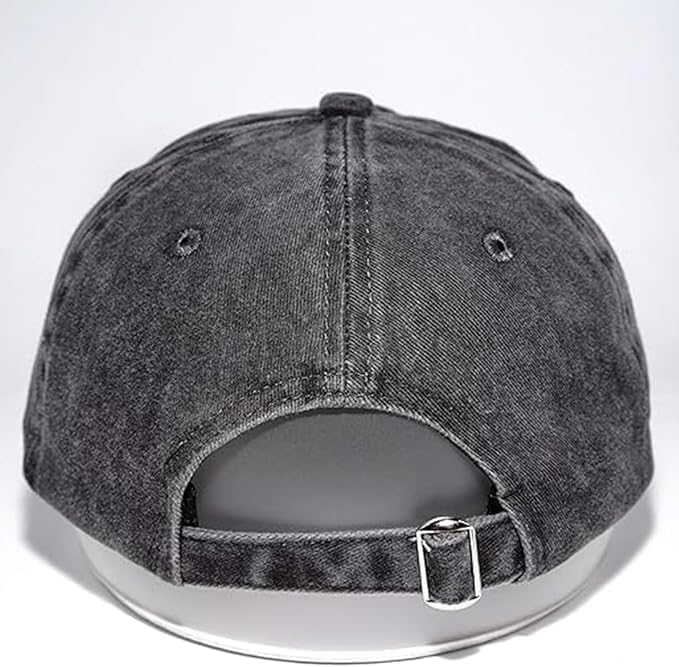 Hat for Men Women, Baseball Cap Gifts for Men Women, Adjustable Cotton Leather Patch Trucker Baseball Cap - Image 7