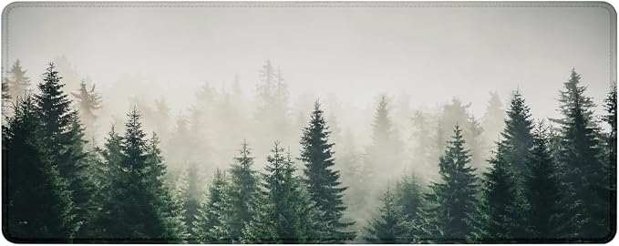 Gaming Mouse Pad with Anti-Slip Rubber Base, Extended Large Computer Mouse Mat with Stitched Edges, Long XL Anime Mousepad for Laptop and Keyboard, 31.5 x 11.8 inch (Forest Tree) - Image 7