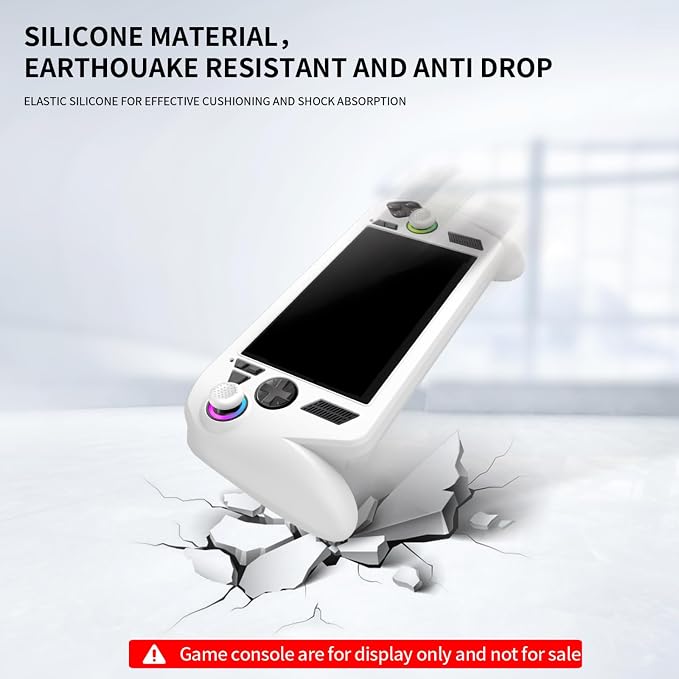 Silicone Protective Cover for ROG Ally X Portable Console Ergonomic Anti-Drop,Scratch Resistant Protective Cover Stand for ROG Ally X Gaming Gear - Image 7