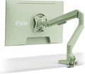 Pixio PS1S Wave Mint Green Single Monitor Arm Stand Desk Mount - Fits up to 32 inches Monitors and up to 19.8lbs. VESA Compatibility and Integrated Cable Management by Pixio