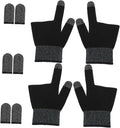 KICHOUSE 2pairs Ultra-Thin Gaming Finger Sleeves Comfortable Gloves for Mobile Gamers of Breathable Nonslip Sleeves for Extended Gaming Sessions and Billiards by kichouse