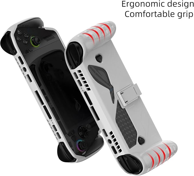 Protective Cover Case for ROG Xbox Ally X/Ally Gaming Handheld Console with Stand Base, Shockproof TPU Protector Cover for ROG Xbox Ally X Accessories (White) - Image 4
