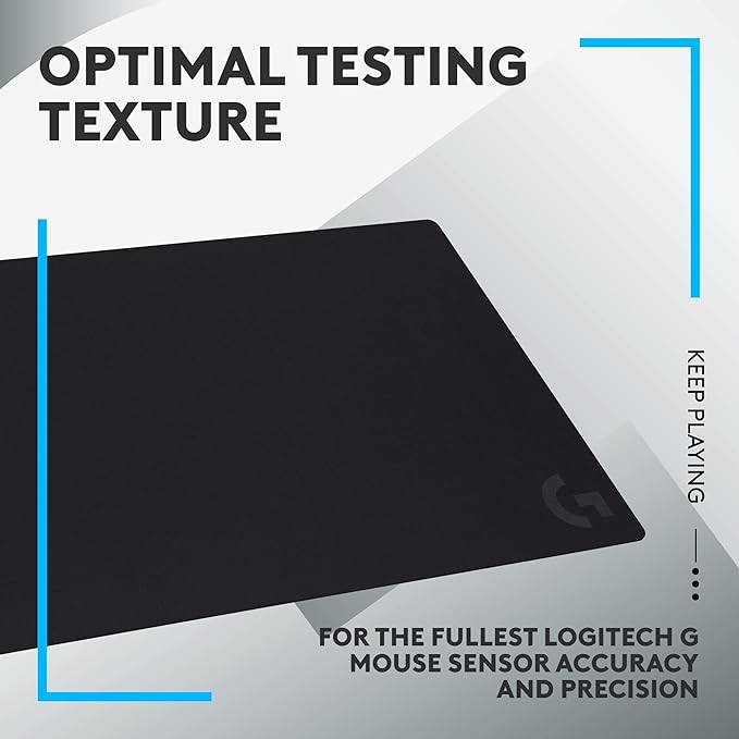 Logitech G840 XL Cloth Gaming Mouse Pad - 0.12 in Thin,Stable Rubber Base,Performance-Tuned Surface - Black,(Pack of 4) - Image 5