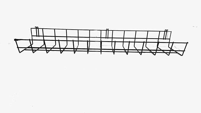 Northland Online Under Desk Cable Organizer 24 Inch Wire Tray | Under Table Cord Management Basket | Cable Cage to Hide Cords | Computer Desk Raceway for Home & Office | Heavy Duty Steel by Northland+Online