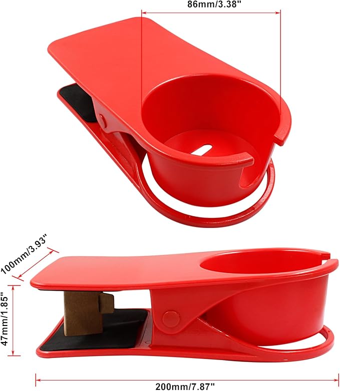 Jiozermi Drinking Cup Holder Clip, Red - Image 2