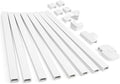 126in Cord Hider Kit, ZhiYo Cord Cover for Wall Mounted TV, Paintable Wire Cover for Cords, TV Cable Hider Wall Kit, Cable Cover Wire Management, White Cords Concealer, 8 x L15.7in W0.95in H0.55in by ZhiYo