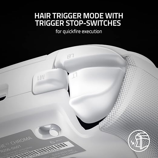 Razer Wolverine V2 Chroma Wired Gaming Pro Controller for Xbox Series X|S, Xbox One, PC: RGB Lighting - Remappable Buttons & Triggers - Mecha-Tactile Buttons & D-Pad - Trigger Stop-Switches - White - Image 6