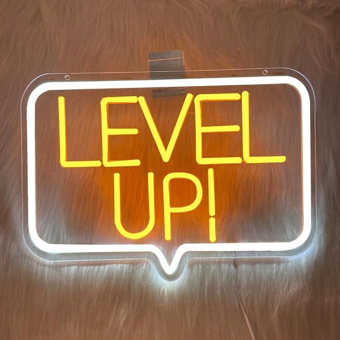 Level Up Neon Sign,Gaming Neon Light for Teens Room Decor, Arcade Games Victory Light Up Signs for Gamer Room Decor,for Teens, Boys, Gamer Gifts(16.73x10.62 inches) - Image 2