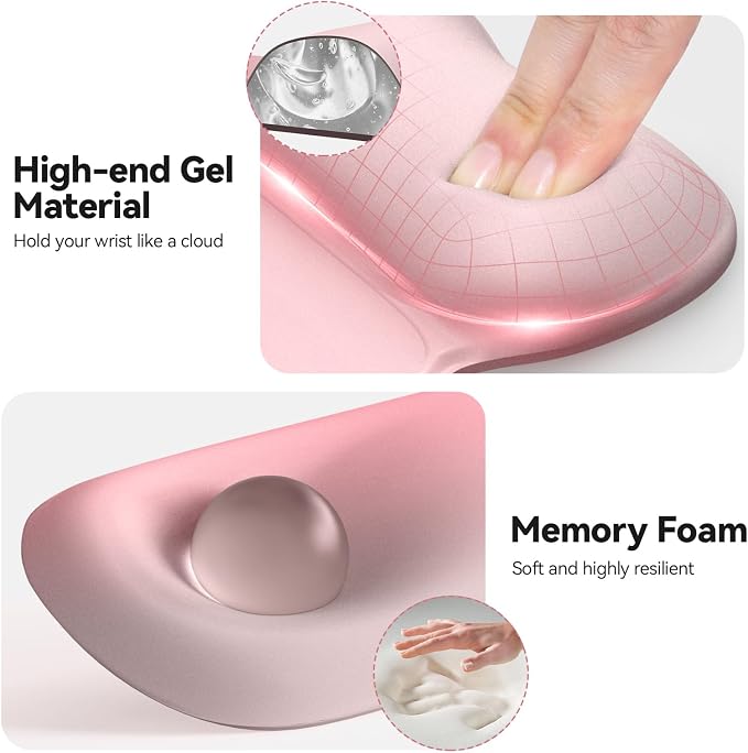 TECKNET Gel Ergonomic Mouse Pad & Keyboard Wrist Rest & Coaster - Image 3