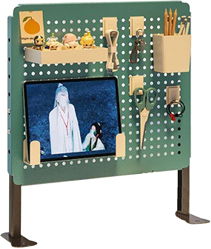Pegboard Wall Organizer Panels, Desk Pegboard, Gaming Pegboard,Table Extender for Desk,Craft Room, Kitchen, Garage, Living Room, Bathroom, and Study Room, Easy to Install ,B,40*40cm/16*16i by Unknown
